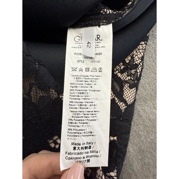 N. 21 Strapless Lace Mini Dress Black Nude Mesh Bustier Italy Size IT 42 US 6 - Picture 16 of 16